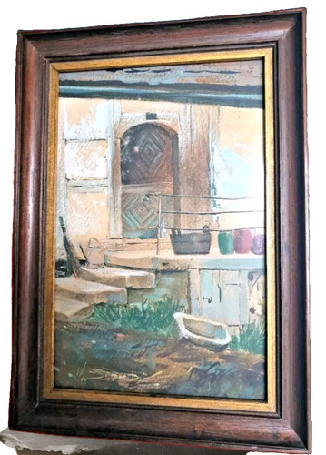 Antik gouache gemälde - antik,