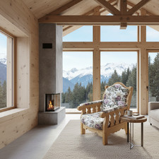 Voglauer Anno 1900 Stuhl Holzstuhl Landhaus bemalt Vintage Sessel Ohrensessel