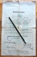 Franz Köhler (1895-1977) Saxophon Zeugnis Knaben Bürgerschule Graslitz 1909 