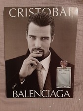 Werbepapier Parfum. Balenciaga Cristobal von 2000 - Parfum Ad