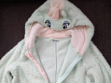 Einhorn-Hausanzug oder Kostüm mit Kapuze, Größe siehe Fotos, getragen