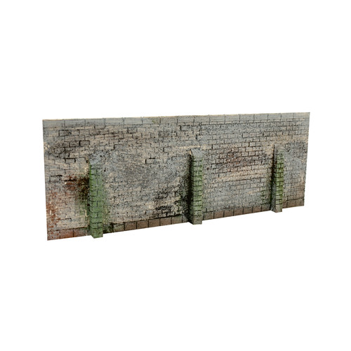 Backsteinmauer mit stützen - backsteinmauer,