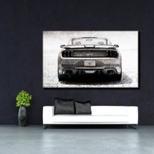 LEINWAND BILD ER XXL POP ART FORD MUSTANG GT AUTO ABSTRAKT GRAFFITI WAND BILD 