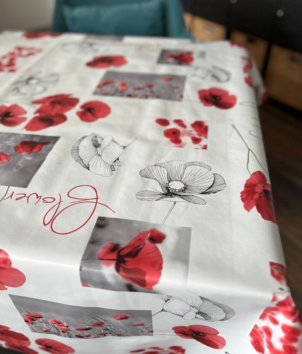 Pvc tischdecke poppy mohnblume - pvc,
