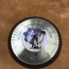 70er Vintage Barometer Wetterstation Silber Chrom Space Age