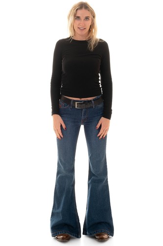 Comycom damen jeans schlaghose - jeans,