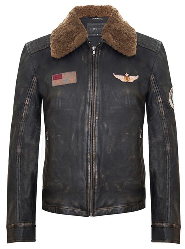 Herren vintage schwarz leder - herren,