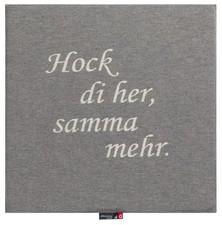 David Fussenegger Sitzkissen Porto 'Hock di her...' 40 x 40 cm Grau -8333/90