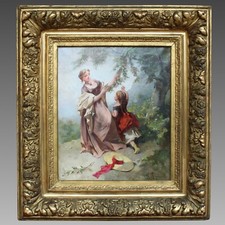 ANTIKE Malerei Ölgemälde auf