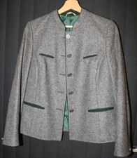 Lodenjanker von Grönenbach Grau/Grün Dunkelgrün gefüttert Gr. 38