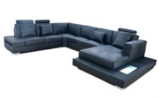 Luxus ecksofa form schwarz - ecksofa, u-form
