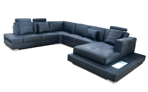 Luxus ecksofa form schwarz - luxus, u-form