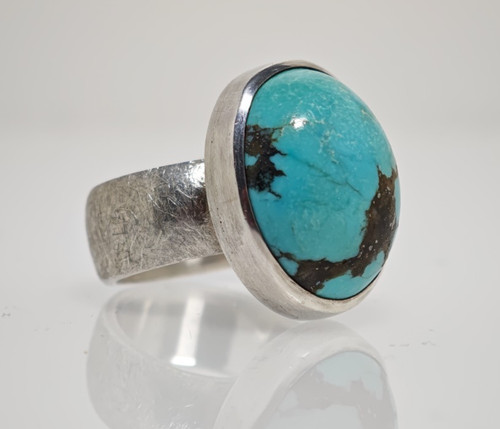Großer türkis ring - großer, 925
