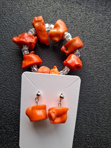 Schmuck set mit - , korallenperle