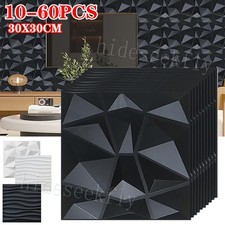 60x 3D Paneele PVC Diamant Paneele Deckenpaneele 3D Wandpaneele Dekoren 30x30cm