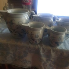 Satz mit 5 Milchkannen Rauenstein Zwiebelmuster