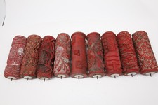 9x Musterwalzen Malerwalzen Strukturwalzen - 20cm  - selten, ungereinigt (3681)