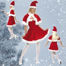 Weihnachtsfrau Kostüm Miss Santa Weihnachtskostüm Damen Weihnachtskleid 36-38
