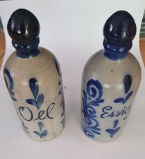 Steinzeugflaschen Essig + Öl alt