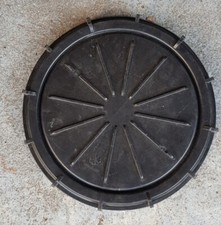 IBC Container Deckel DN 225 Schwarz mit Dichtung 22,5 cm