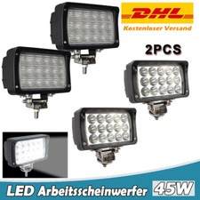 2x LED Arbeitsscheinwerfer Offroad Scheinwerfer 45W 12V 24V für Jeep SUV Bagger