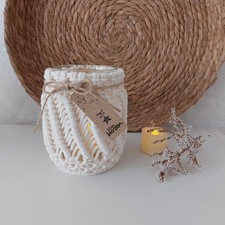 Makramee Windlicht I Boho I Tischdekoration I Handmade I Geschenkidee I Teelicht