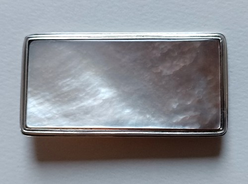 Brosche silber perlmutt - brosche,