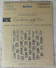 Prägeschablone Geschenke, Embossingfolder, Prägefolder, Mundart Stempel