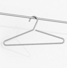 Kleiderbügel Edelstahl massiv matt aus einem Stück gebogen Premium - PHOS Design