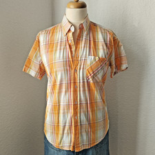 WARRIOR KURZARMHEMD HEMD Gr. M bunt kariert orange