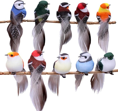 10er set künstliche vögel - 10er,