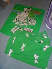 ***101 Dalmatiner 2 tlg.  Bettwäsche Disney 90er Jahre Bettwäsche  grün Retro