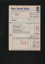 ERFURT, Rechnung 1941, Max Berndt Dampf-Vulkanisier-Auto-Reifen-Reparatur-Werkst