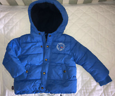 Week End A La Mer Winterjacke Anorak Parka Jacke Kapuze blau Gr. 12 Mon. / ca.80