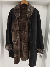 ⭐Christ Lammfell Ledermantel DAMEN Gr.40 (L) Echtleder 100% Schwarz Top Zustand❌