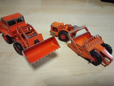 Matchbox Series King Size Motor Scraper + Tractor Shovel