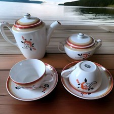 Sarreguemines Service Tête À Kopf Krug Zucker Zwei Tasse Füllhorn