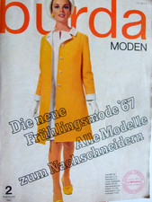 altes Burda Modeheft Ausgabe 2 von 1967, komplett mit Anleitung + Schnittmuster