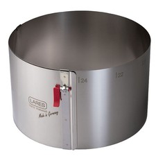 Lares Tortenring mit Klemmhebel Höhe 15 cm Ø ca. 18 -30 cm - fixierbar Edelstahl