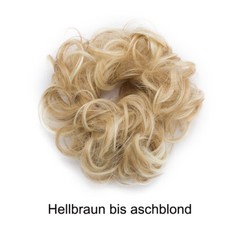 Wrap on Haarteil Zopf Dutt wie Echthaar mit Gummiband volumen Gelockt  Stirnband