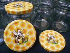12x Honigglas Deckel "Biene Willi"👍TO82 für Honiggläser 500g Imkerbedarf
