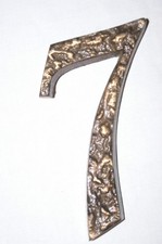 Hausnummer 7, ca. 11cmx7cm, wohl Kupfer