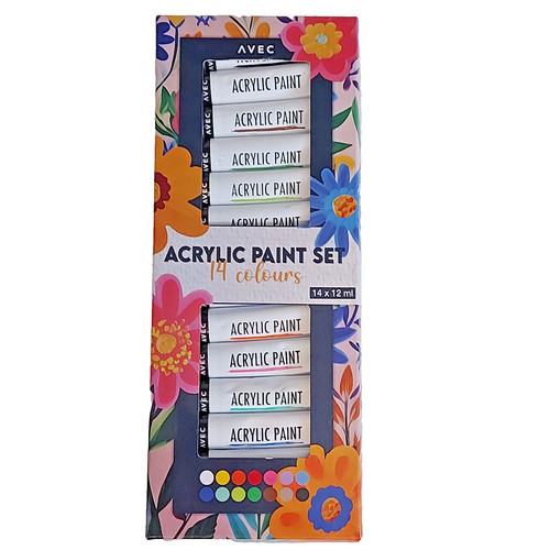 Avec acryl farben set 12 - farben, x