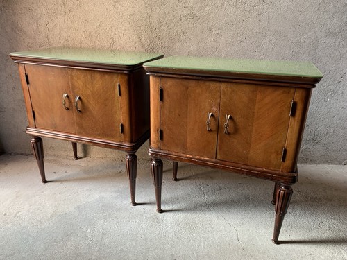 Paar vintage nachttische - nachttische, 50er