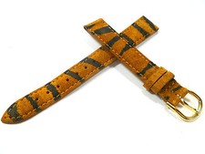 14 mm BRAUN MEHRFARBIG TIGER OPTIK UHRENARMBAND ARMBAND WILDLEDER 1440