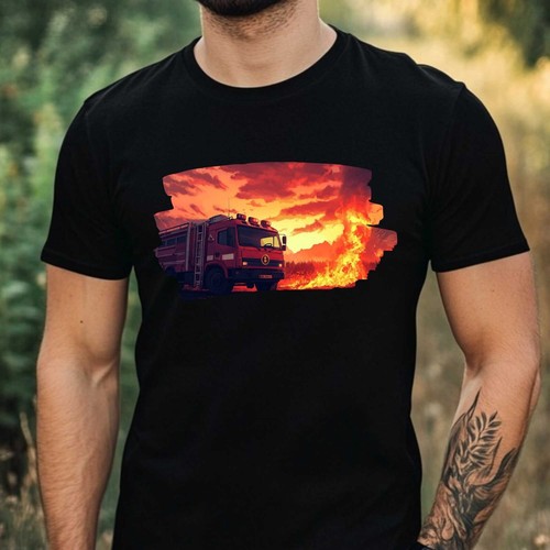 Herren shirt feuerwehr motiv - feuerwehr,