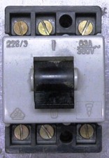 3 Stück Busch Jaeger Hauptschalter, 63Ampere-380/400Volt 3pol. Lasttrennschalter