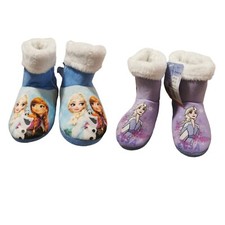 Hausschuhe Frozen Hüttenschuhe Anna und Elsa Disney 25-30 Kinder Mädchen