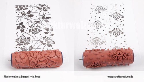 Sparset musterwalzen rose - sparset:, 2x