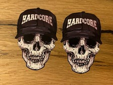 2x SKULL Aufkleber Hardcore